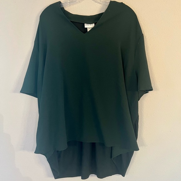 Ava & Viv Tops - Ava & Viv 3x Forest Green Blouse